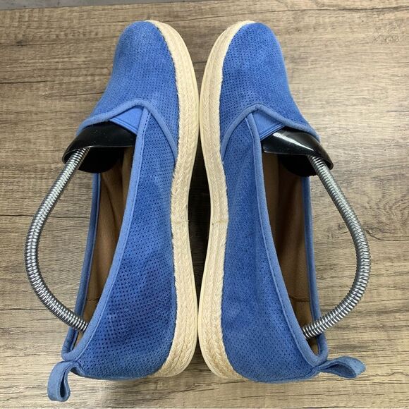 Clarks~Women’s~Soft Cushion Slip On Blue Suede Round Toe Shoes~Size 11M - Picture 7 of 9